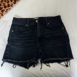 Universal Threads High Rise Midi Shorts, Size 0. Blue-Black.